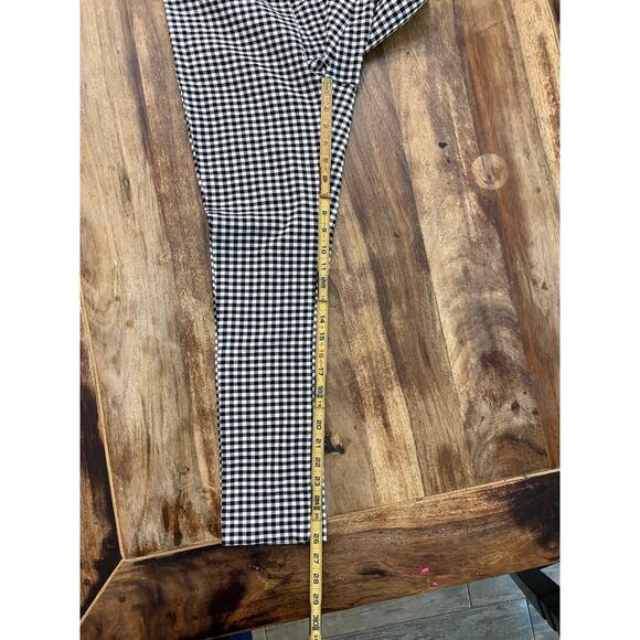 Free People White Black Gingham Pattern Skinny Pants Size 4 - Picture 5 of 6